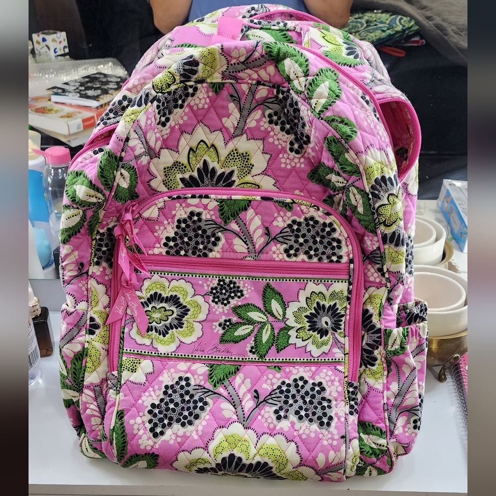 EUC RETIRED "Priscilla Pink" Vera Bradley Backpack